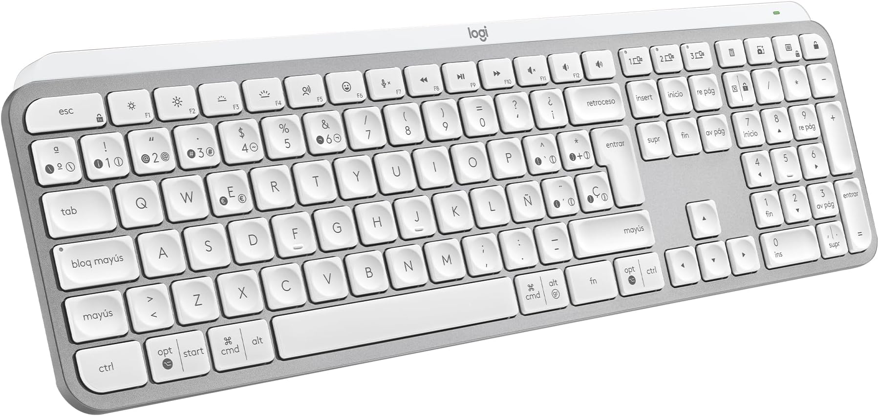 Logitech MX Keys S - Pale Grey, QWERTY Spanish Layout