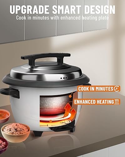 Miniatura 11 de Wantjoin Olla arrocera de acero inoxidable y calentador de arroz comercial para fiesta y familia