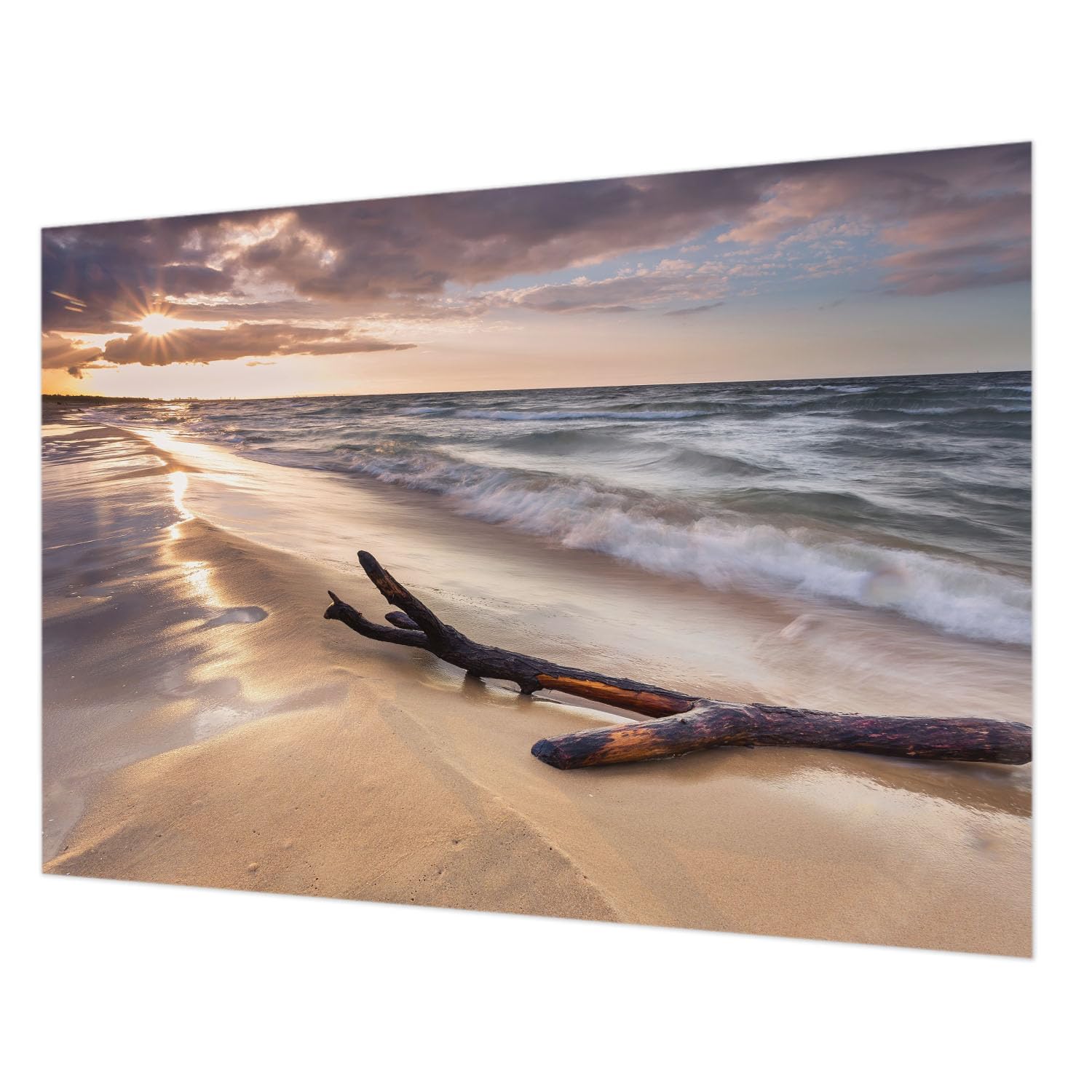 Papier peint intissé plage grand format pour illuminer une chambre à coucher