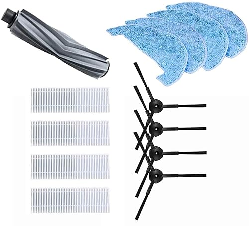 4*Chiffon de Nettoyage Pads+4*Brosse latérale+4*Filtres HEPA + 1*Brosse Centrale ,pour