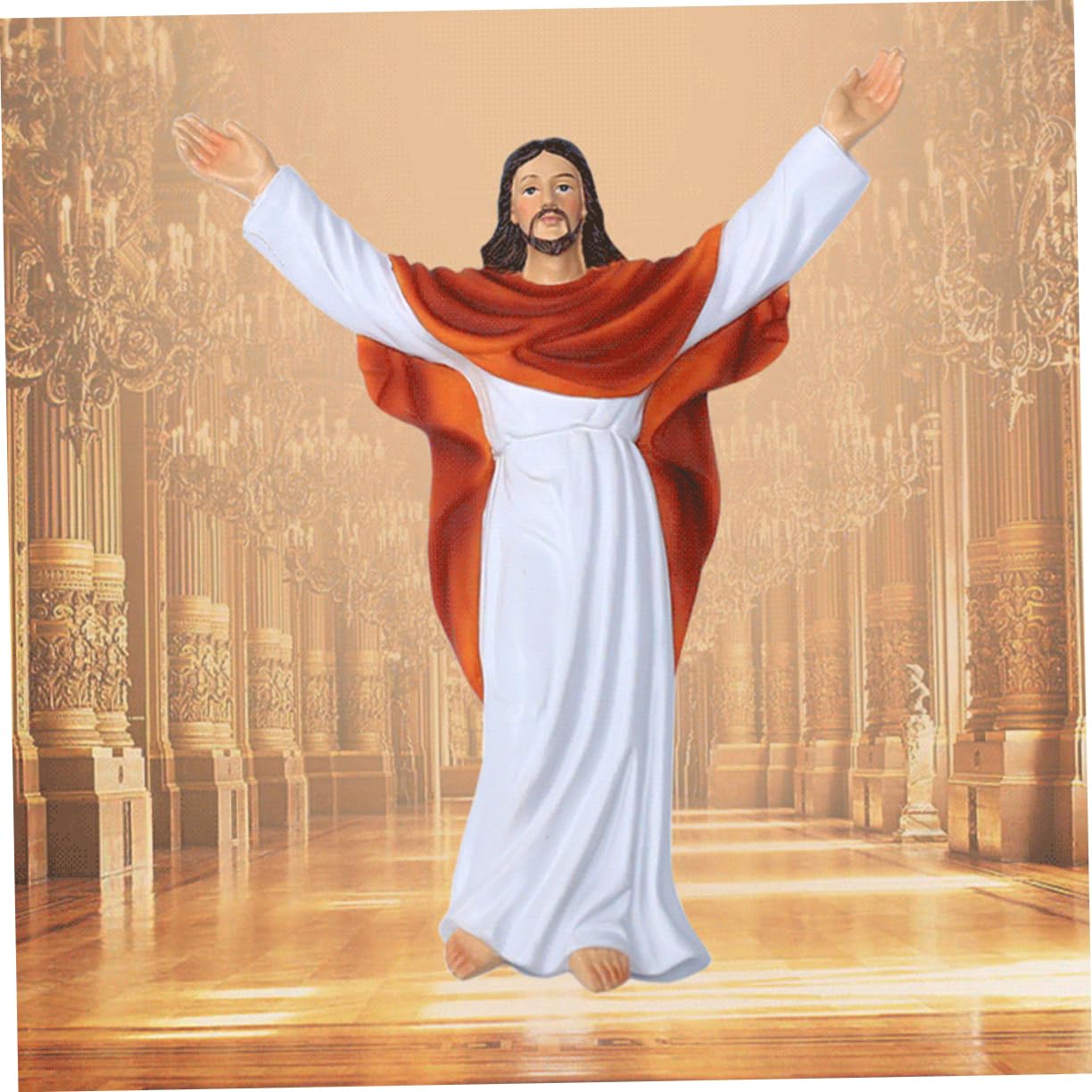 Jesus Anhänger aus Kunstharz für Innenbereich als Wandfigur | Realistische Form, Religiöser Stil, Feine Verarbeitung und Stabile Ausführung für Szene Deko