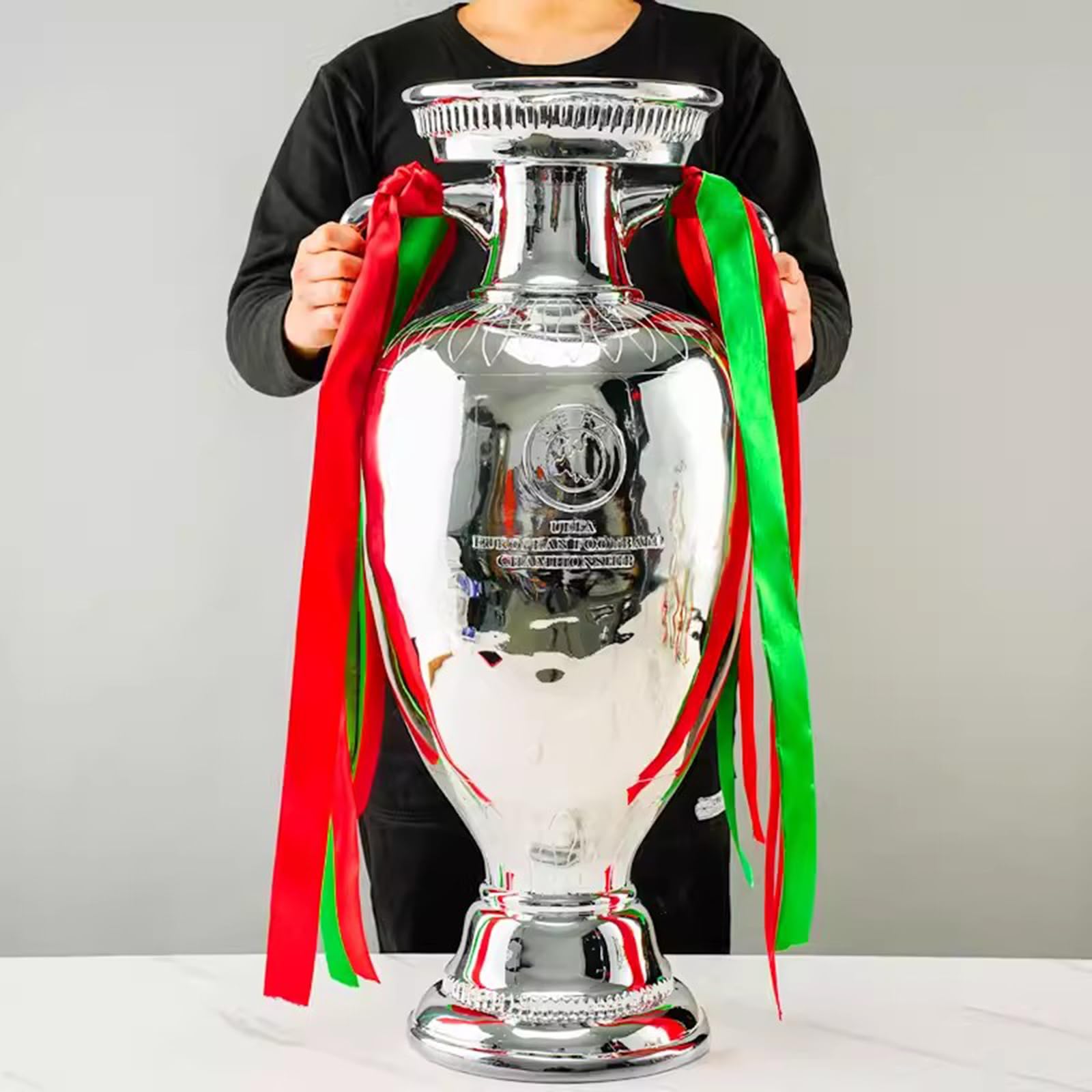 Coppa del Trofeo del Campionato Europeo di Calcio della Germania 2024 Souvenir Decorativi del Calcio per I Fan,44cm