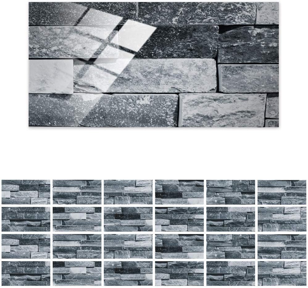 FoLIESEN - Autocollants Pour Carreaux 20x25 Cm | Film Autocollant Pour Carrelage De Salle De Bains Et De Cuisine | Retirable Sans Résidus | Carrelage Adhesif | 30 Pièces, .:Blanc Brillant