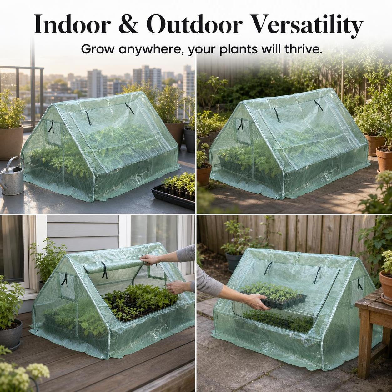 Invernaro para Plantas 180x140x94cm portátil para Cultivo y protección en jardín o balcón - para Patio | para germinación