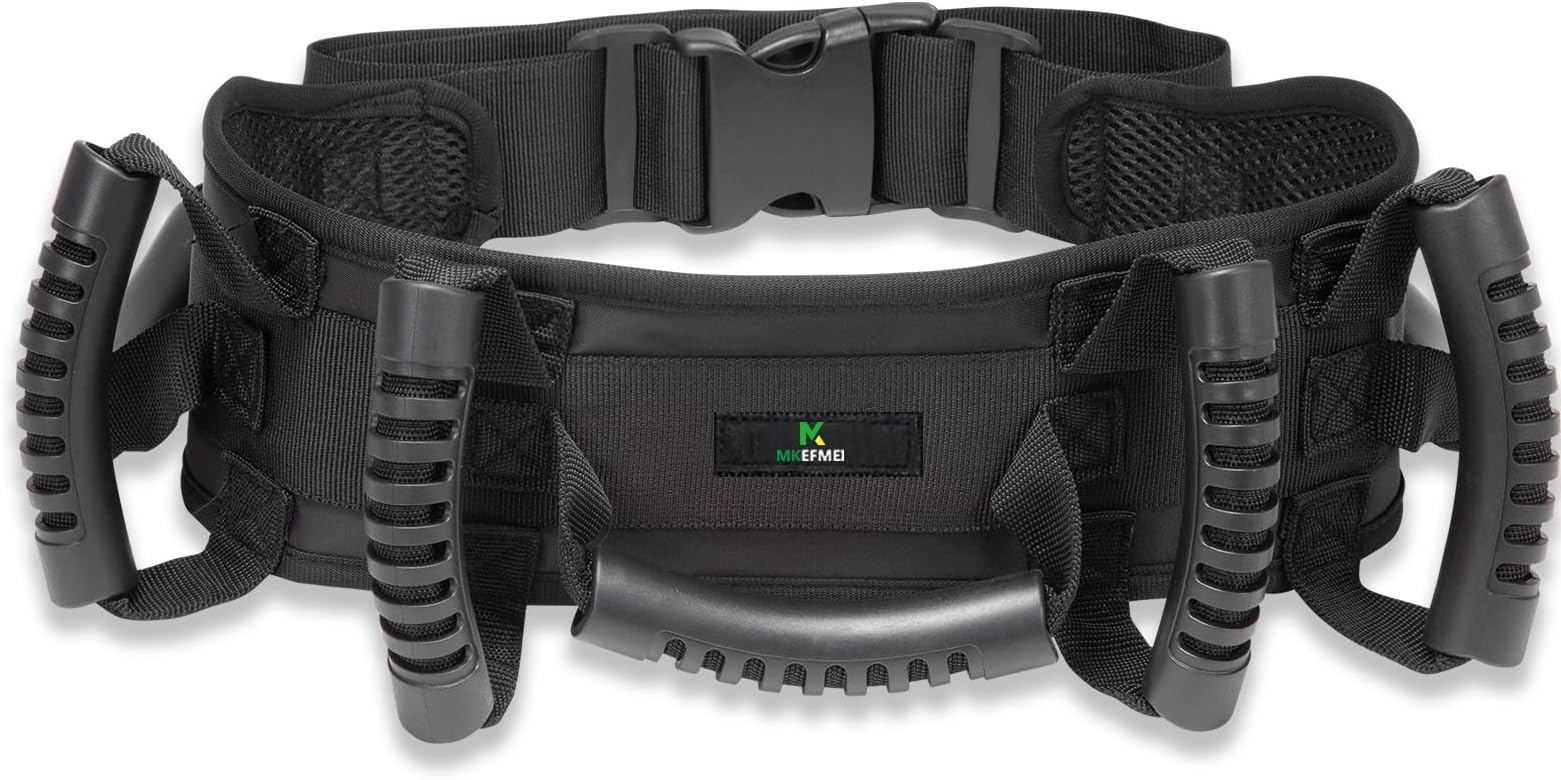 Gait Belt Transfer Belt with Handles, Medical Safety Gait Belts for Seniors, Quick Release Buckle Gate Belts Lift Belt for Elderly, Bariatric, Handicap, Physical Therapy