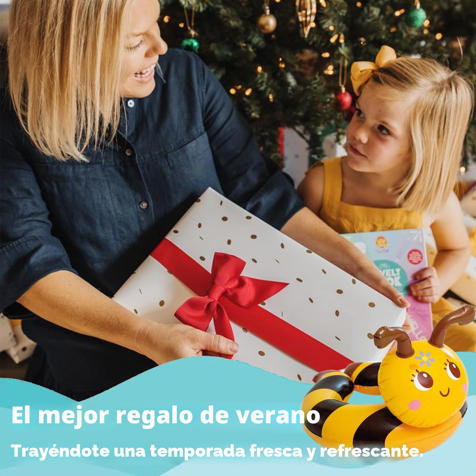 Flotador Inflable De Piscina Para Niños De 2 A 6 Años – Anillo De 55 Cm Con Colores Fluorescentes – Juguete De Natación Con Válvula Antifugas – Ideal Para Verano Y Playa