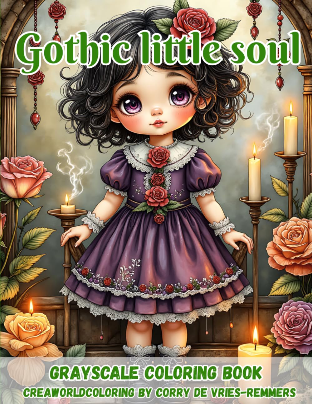 Gothic little soul: A Dark and Whimsical Coloring Journey of Tender Souls and Shadowed Worlds
