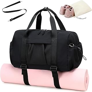 Gym Bag for Women Gym Duffle Bag with Shoe Bag and Wet Pocket Carry On Overnight Weekender Duffel Bag for Travel Sports Yoga