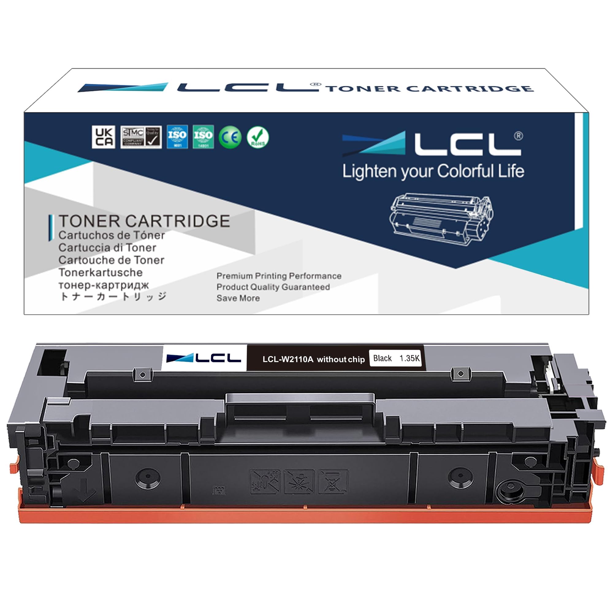 LCL 206A Black Toner Cartridge Replacement for HP 206A 206X W2110A W2110X Compatible with HP Color LaserJet Pro MFP M283fdw M283cdw M283fdn M255dw