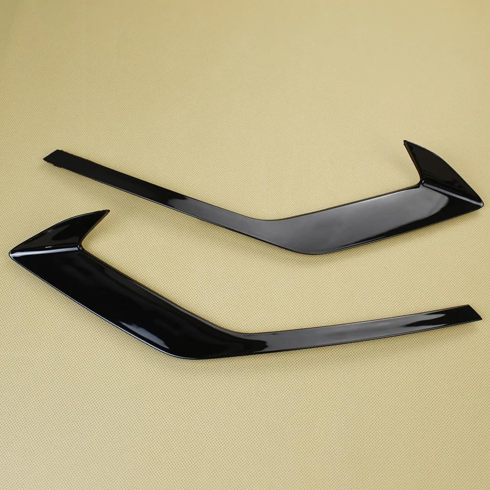 Modified Bright Black Front Fog Lampshade Decoration Strip Cover Trim 31455511 31455512 For Volvo S60 V60 2019 2020 2021 2022