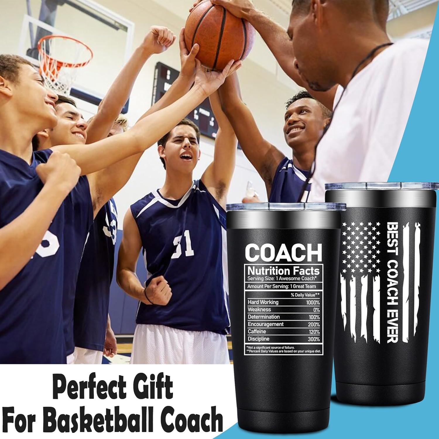 Grifarny Coach Gifts for Men, Women - Best Coach Ever Tumbler Cup 20 oz - Coaches Appreciation Gifts - Basketball, Soccer, Football, Baseball, Softball, Gymnastics, Dance, Swim, Cheer Coaches Gift - Image 7
