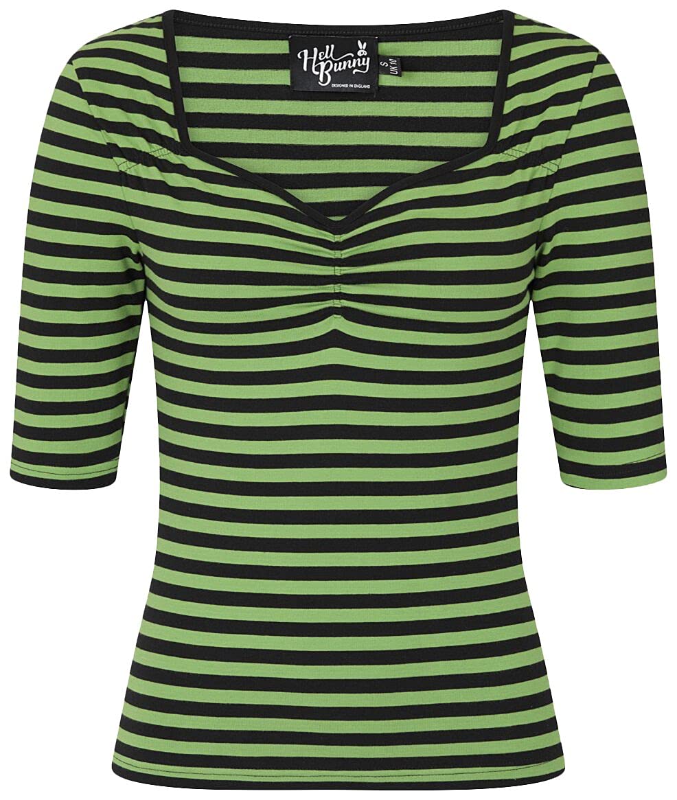 Hell Bunny Warlock Top Green & Black L