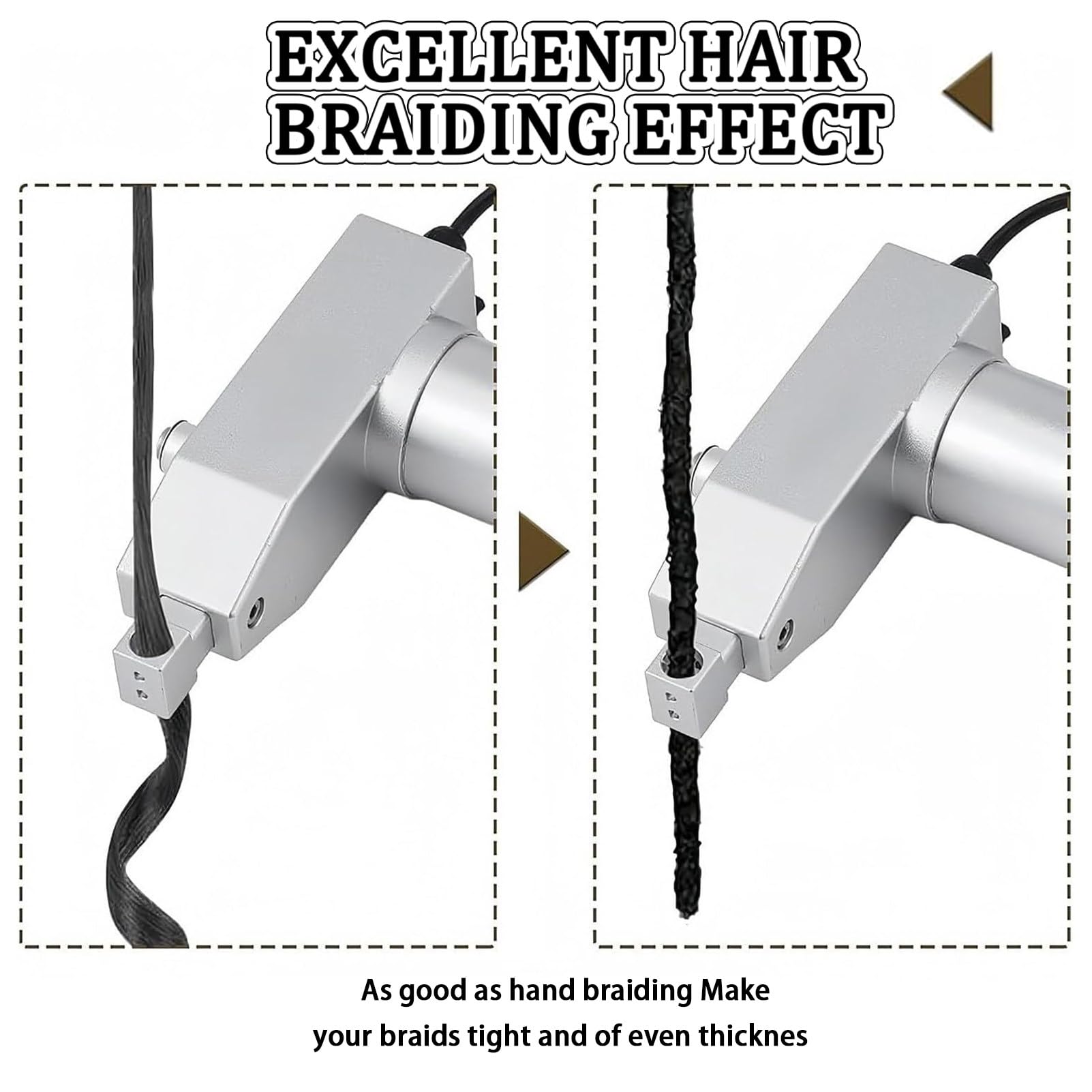 Handgehaltenes Dreadlock-Werkzeug, automatische Loc Maker-Maschine mit 6 austauschbaren Lochgrößen (6/8/10/12/14/16 mm) und Mehreren Styling-Tools