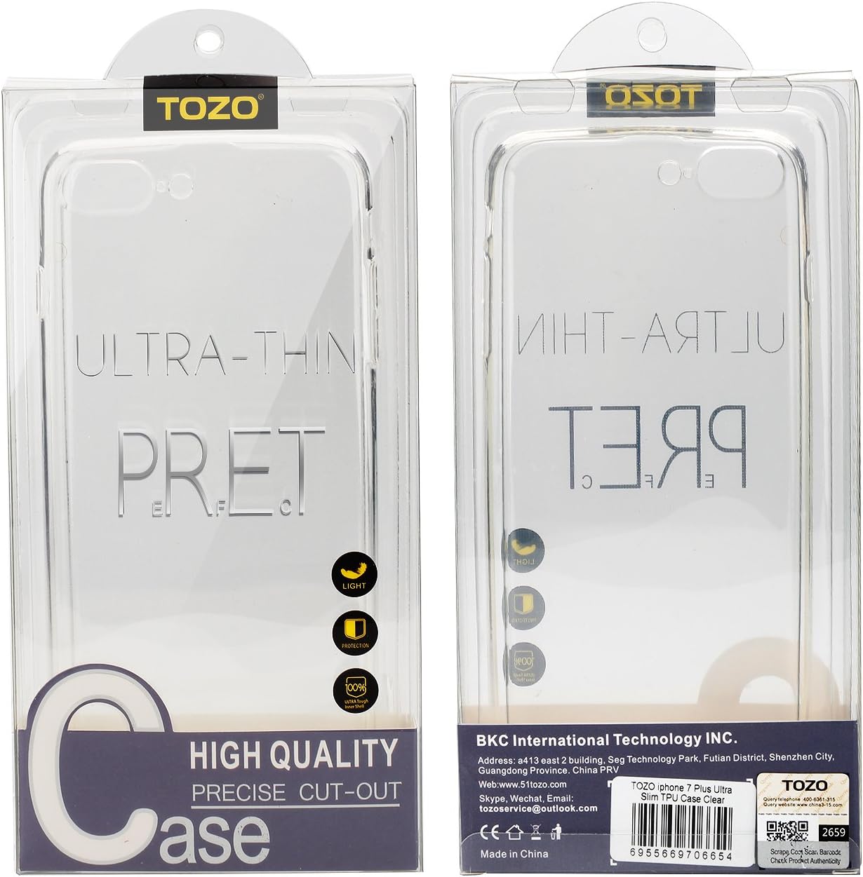TOZO for iPhone 7 Plus Case iPhone 8 Plus Case Clear Soft TPU Gel Skin Soft Protective Cover for iPhone 7 Plus (2016) iPhone 8 Plus (2017) 5.5inch. Clear