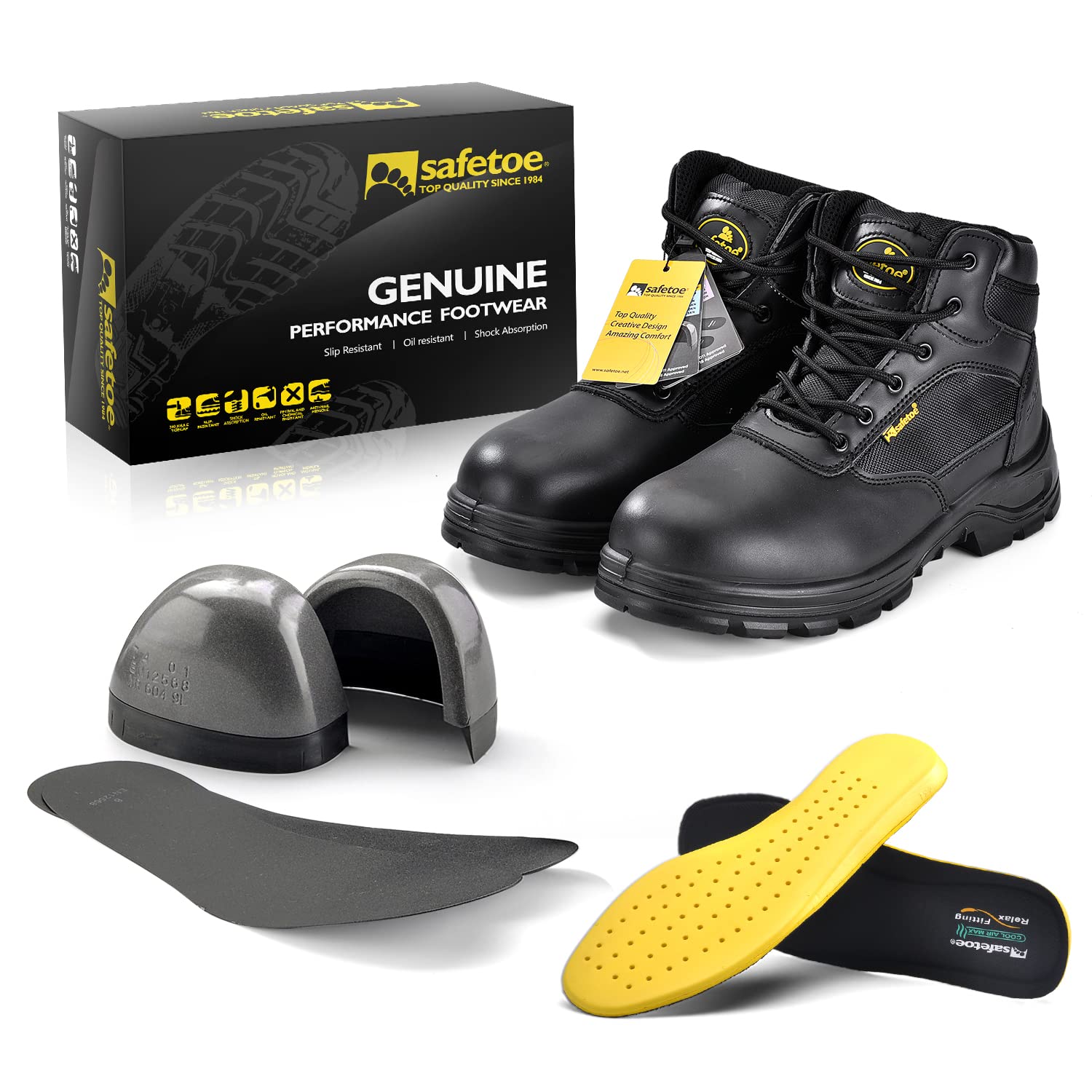 S3work shoes homme/femme militaire, chaussures de sécurité m - 8515, antistatique, imperméable, cuir respirant, semelle intérieure légère et confortable, bout en acier, plaque en acier, côté zippé