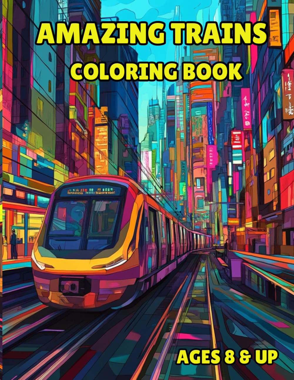 Amazing Trains Coloring Book