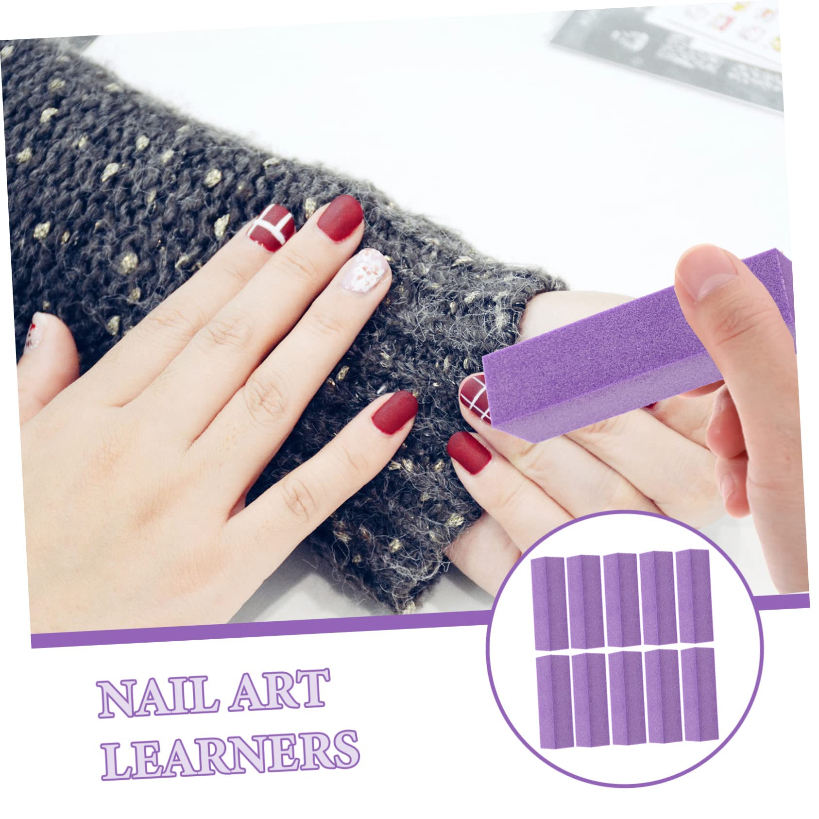 FRCOLOR 5 Set Di Lime Per Unghie Set Di Lime Per Unghie A Doppia Faccia Blocchi Abrasivi A 4 Lati Per Manicure Liscia Sicura E Comoda Da Usare 10 Pezzi * 5