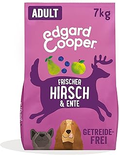 Edgard & Cooper Hundefutter, Trockenfutter für Hunde, (Hirsch & Ente, 7kg), Getreidefrei, natürliche Zutaten und frisches Fleisch, voller essentieller Aminosäuren product image