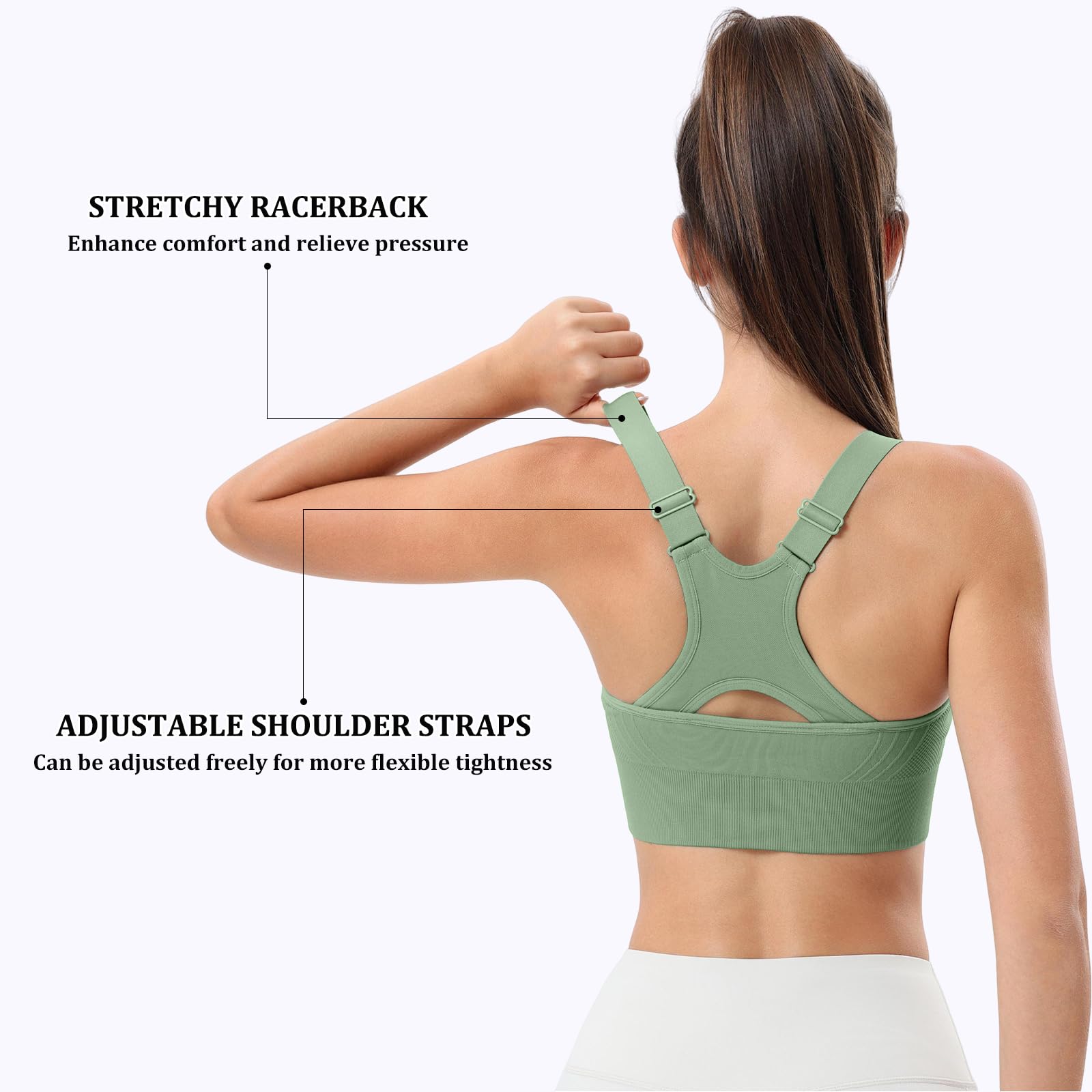 Reggiseno Sportivo da Donna Spallacci Imbottiti e Regolabile Incrociati Bralette Reggiseno Sportivo Top con Imbottitura Rimovibile per Yoga Bra per Jogging Sport Bra