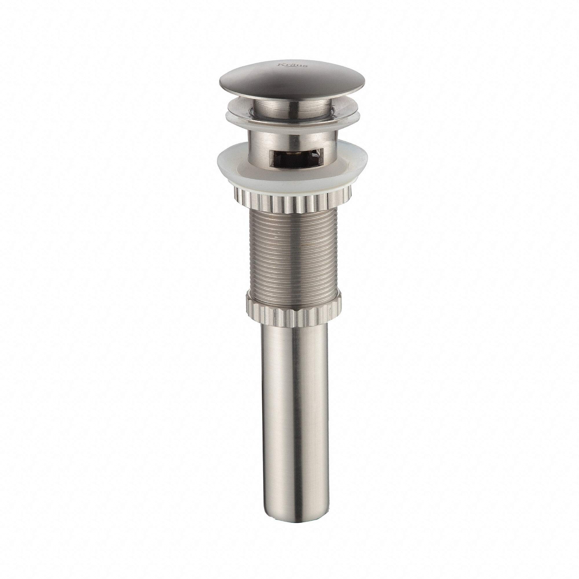 Pop up de vidange Kraus U-11sn en nickel satiné avec trop-plein pour lavabo