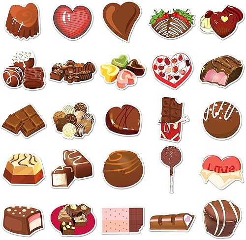 Miniatura 2 de Adhesivo de chocolate para niños, adolescentes, niños, niñas, vinilo impermeable para laptop, botellas de agua, tableta, teléfono, laptop,