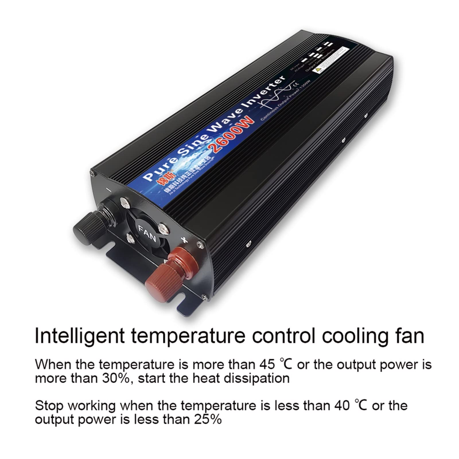 Inverter a Onda sinusoidale Pura 12V 24V 110V 220V 1000w 2000w 2600w Inversor 12V 48V a 220V Convertitore Inverter Solare di Potenza Display a LED(2600W,12V-110-120V 60HZ)