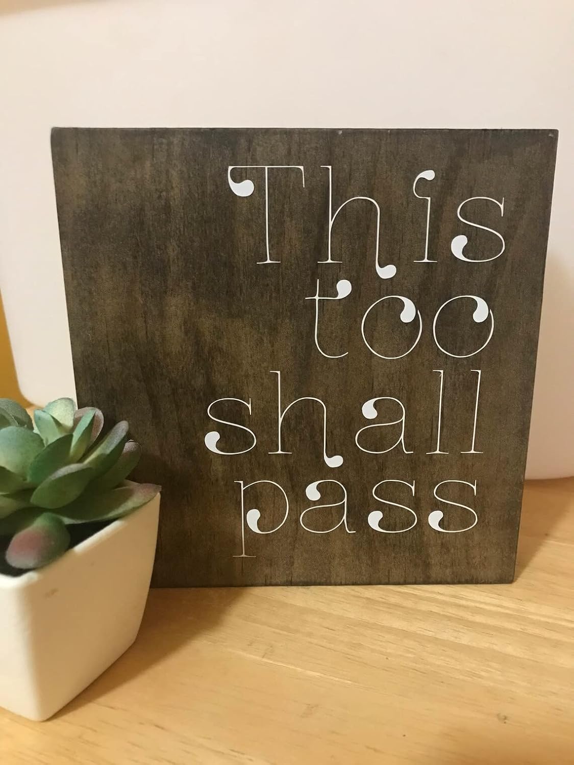 Anceky This Too Shall Pass Vintage Tin Sign Home Wall Decor Art Room for Home Office Bedroom Living Metal Funny Decoration Housewarming Gift 5.5x8