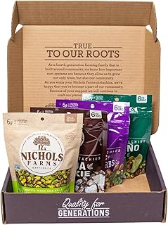 Nichols Farms California-Grown Pistachios, Non-GMO Snack Packs, Multi Flavor, Party Snack Bundle Gift Set