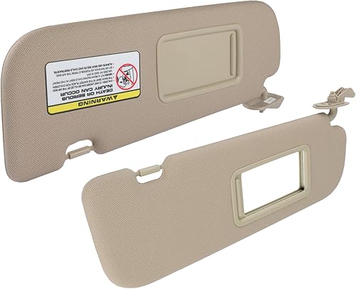 Miniatura 101 de SCITOO Visera solar para automóvil con espejo apto para 2010-2015 para CX-9 gris con techo solar (lado izquierdo del conductor)