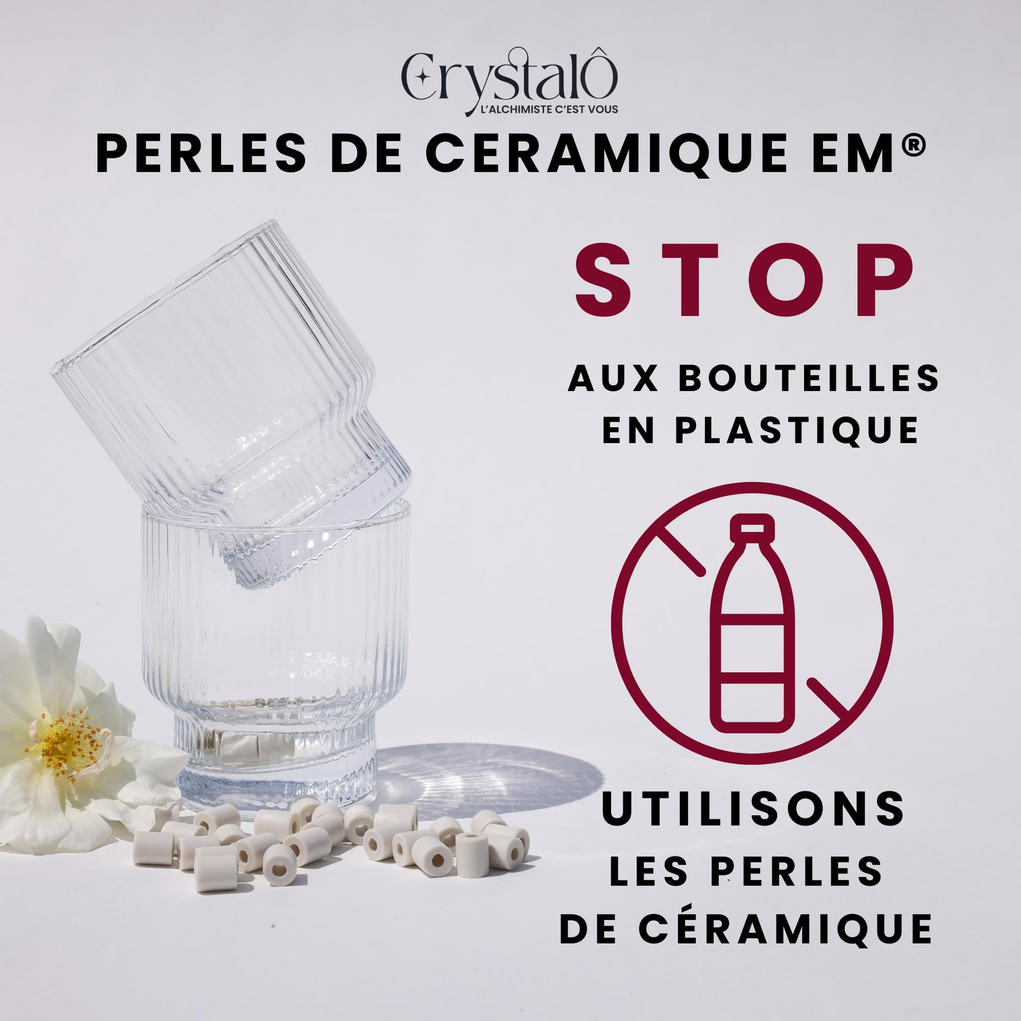 200 Perles de Ceramique EM® 100% naturel - Perle ceramique filtration eau - Purificateur d'eau - Réduisent Les dépôts calcaires - Billes Pastille purification eau potable