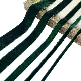Huabian 1pcs 6mm-38mm Cinta De Terciopelo Verde Profundo, Cintas De Navidad For Suministros De Envoltura De Ramo De Regalo Hecho A Mano, Decoraciones For La Fiesta En Casa ( Size : 6MM 5yards )