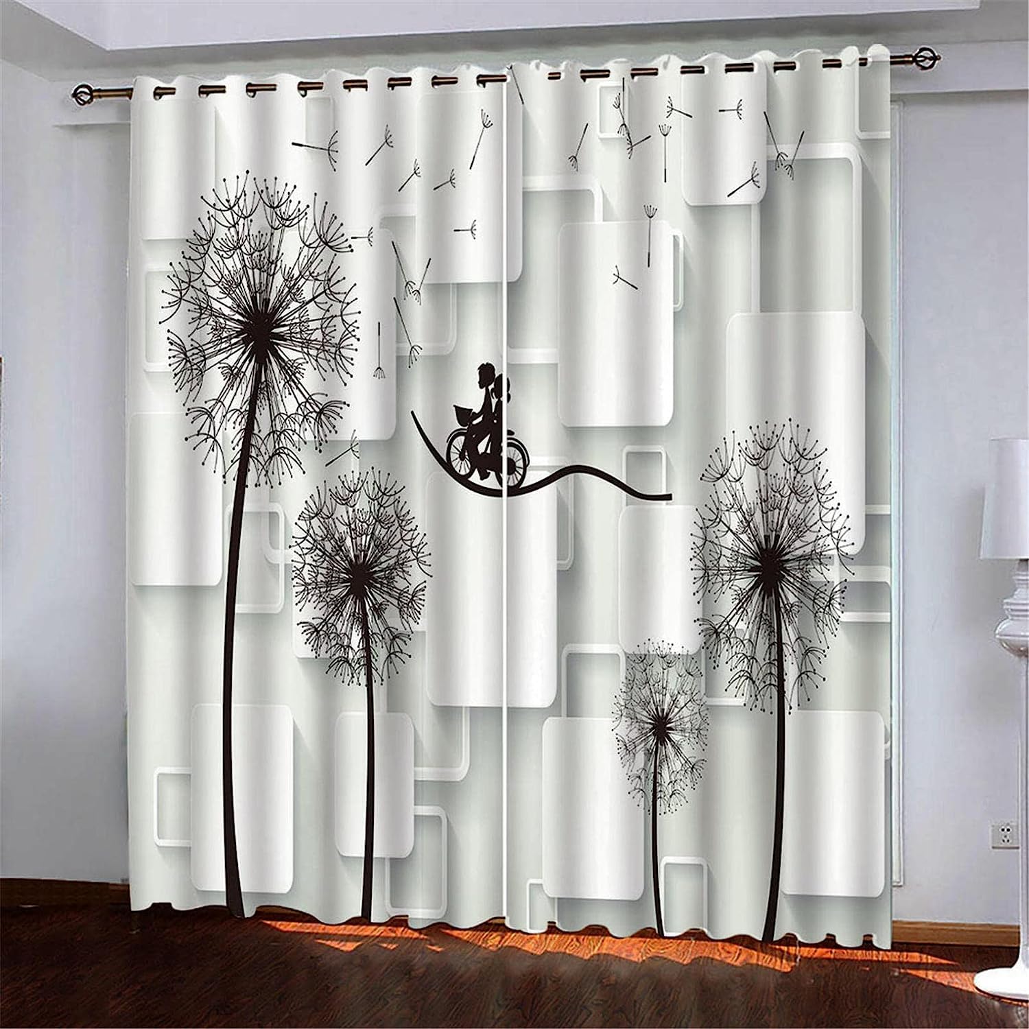 Rideau occultant thermique 3D fleurs pour chambre d'enfant et salon