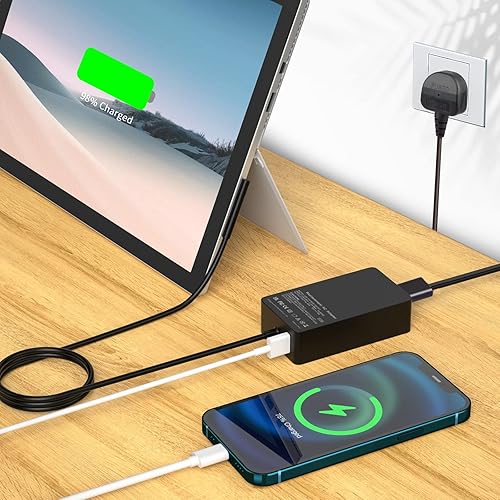 Miniatura 7 de Cargador Surface Book 2, fuente de alimentación de 102 W para Microsoft Surface Book 2, Surface Laptop Surface Pro X Pro 7 Pro 6 Pro 5 Surface Pro 4