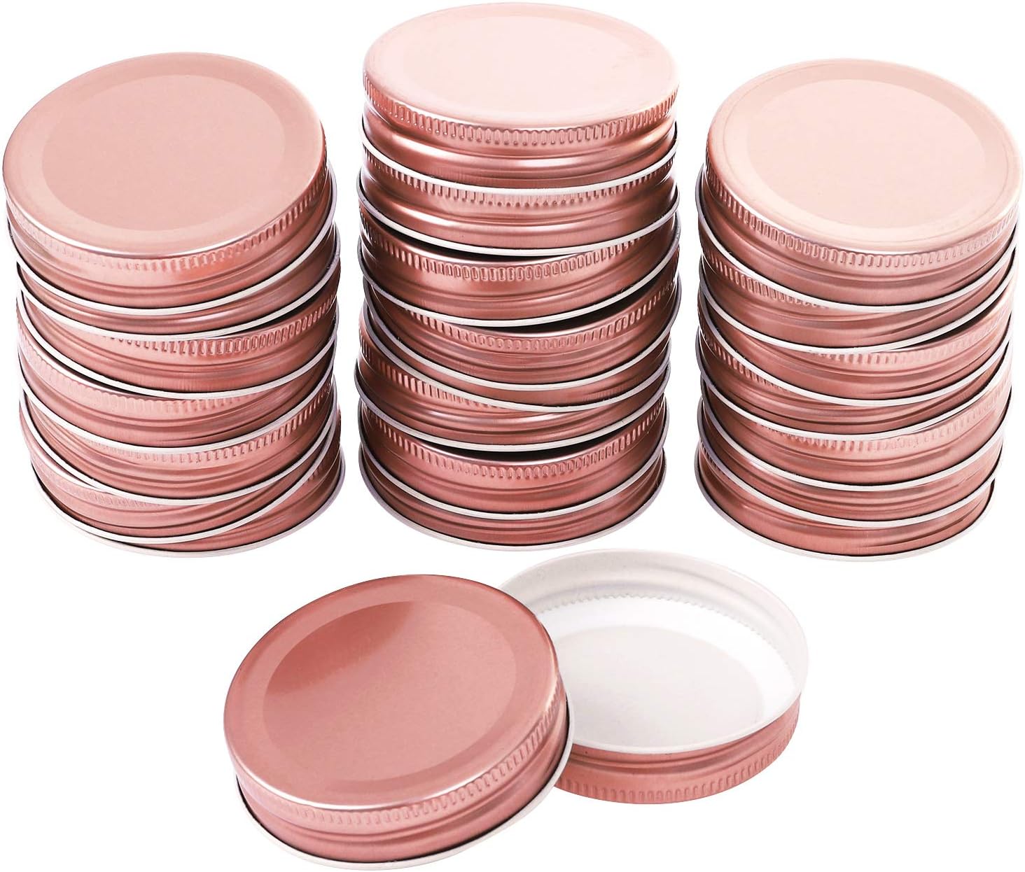 URATOT 24 Pack Mason Jar Lids Secure Reuseable Regular Mouth Mason Storage Canning Lids