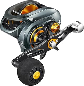 Piscifun Alijoz 400 Baitcaster Fishing Reel, 38Lbs Max Drag Aluminum Alloy Frame Baitcasting Reel, Available in 6.6:1/8.1:1 Gear Ratio, Freshwater and Saltwater Low Profile Casting Reel for Musky