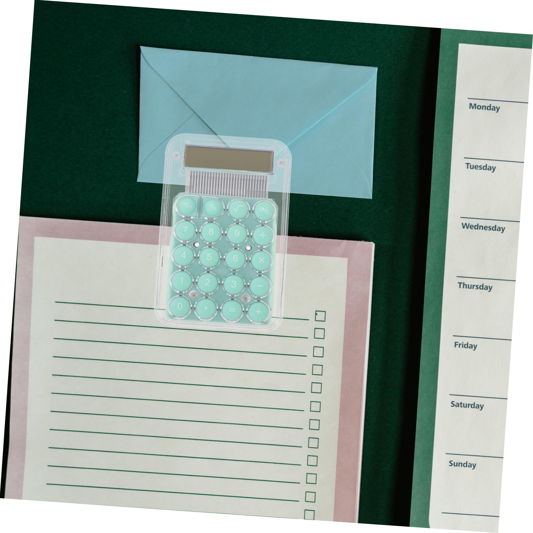 Tofficu 8- Display Calculator Solar-Powered Mini Calculator for Office Study Compact Portable