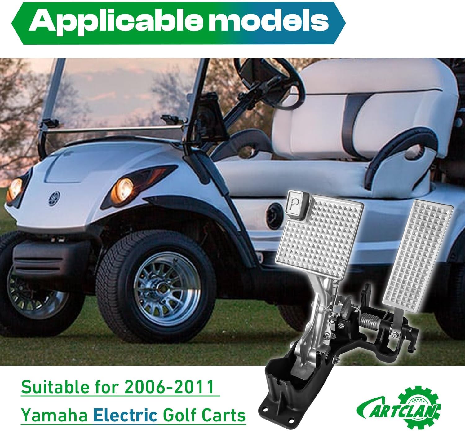 Golf Cart Pedal Assembly with Screws Suitable for 2006-2011 Yamaha Electric Golf Cart, OEM#: JW2-F7850-09-00, JW2-F7850-00-00, JW2-F7850-01-00