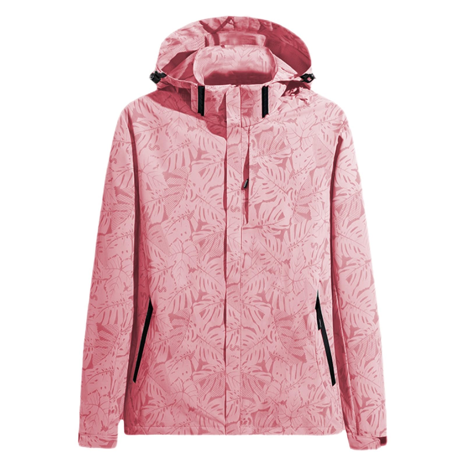 Chaqueta cortavientos de mujer transpirable con capucha ajustable verde para running 4