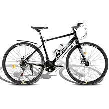 Bicycle Road Bike, Shimano 21-Speed MTB, Lightweight, High Carbon Steel Frame, Cross Bike, Disc Brake, Mud Flap, Flat Handle, For Beginners, Entry-level Commuting to Work or School, Comfortable