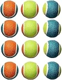 KAPY Cricket Light Weight Rubber Tennis Ball Multicolor Tennis Ball for Cricket Champions Balls in Multicolor Standard Size Pack of 12