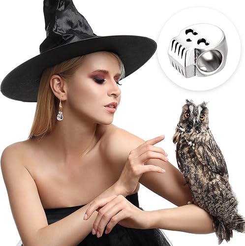 Miniatura 2 de 20 cuentas de calavera plateada de 0.55 pulgadas de metal macroporoso, pulsera pequeña, dije de esqueleto, Navidad, San Valentín, cumpleaños,