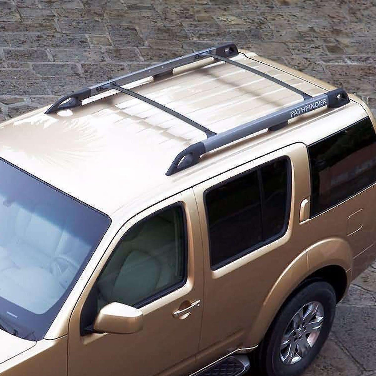 Auto Dynasty Roof Rack Cross Bars Compatible with 2005-2012 Nissan Pathfinder, 132lbs Rooftop Cargo Bars Aluminum Anti-Corrosion Roof Rails for Luggage Bike Kayak Racks