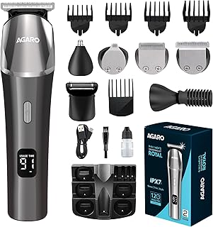 Royal Multi Grooming Kit, 9 Pieces Multi Grooming Kit For Men, Hair Clippers, Beard Trimmer, Shaver, For Body, Face, Nose and Ear Hair Trimmer, Precision Trimmer, Face Styler