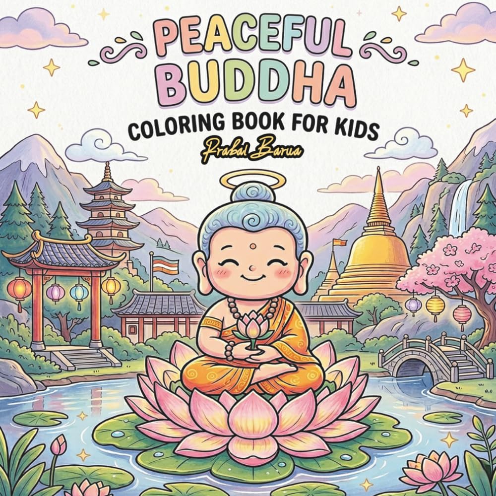 Peaceful Buddha: A Simple Buddha Coloring Book for Kids