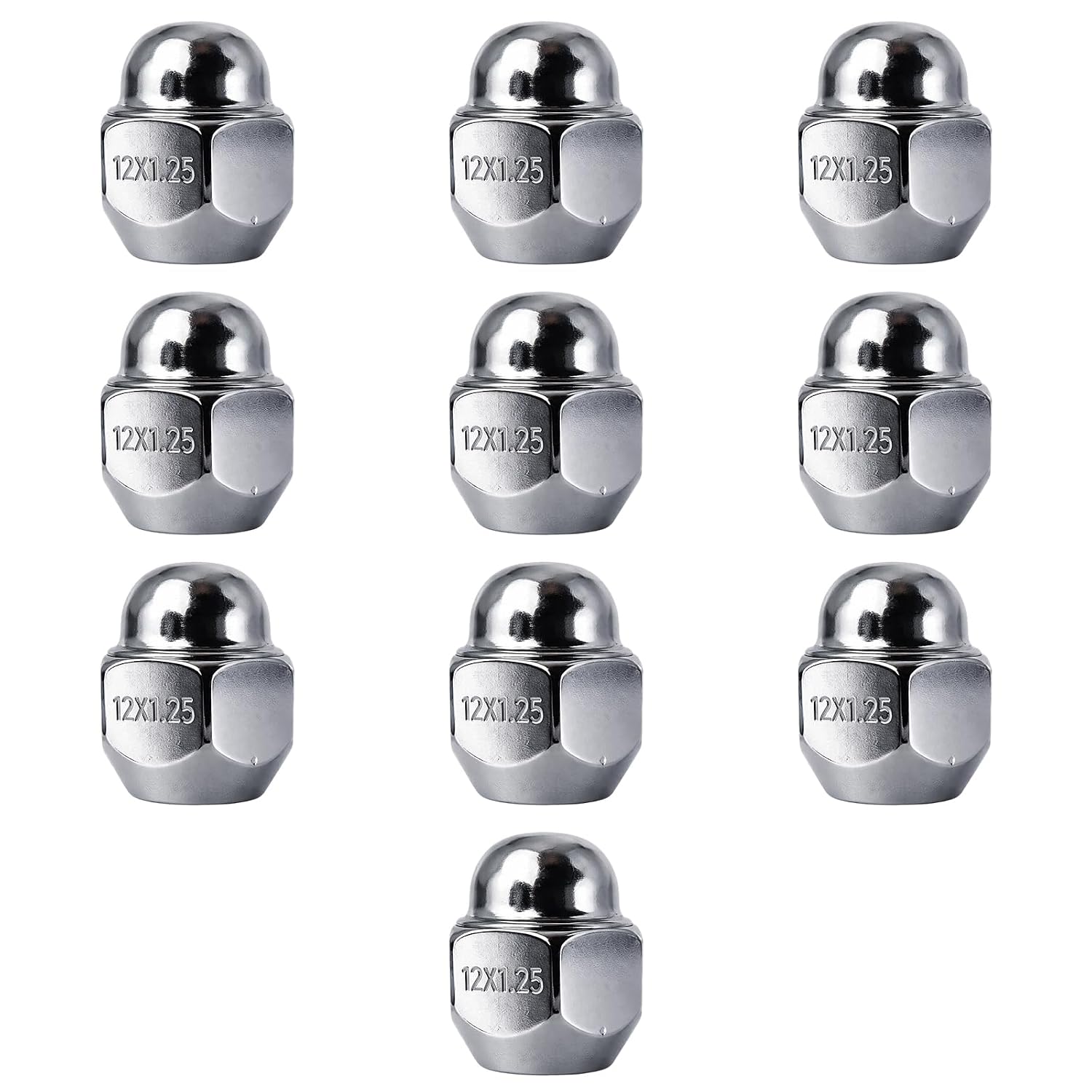10PCS Wheel Nuts for NISSAN Models, 21mm M12X1.25 Alloy Wheel Lug Nuts for NISSAN Q60 G Q70 M Series Teana X-Trail Loulan March Sylphy Sunny Livina Sylphy Tiida Infiniti ESQ Yida