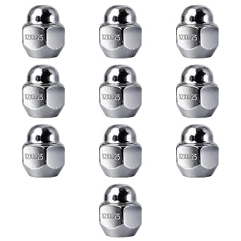 10PCS Wheel Nuts for NISSAN Models, 21mm M12X1.25 Alloy Wheel Lug Nuts for NISSAN Q60 G Q70 M Series Teana X-Trail Loulan March Sylphy Sunny Livina Sylphy Tiida Infiniti ESQ Yida