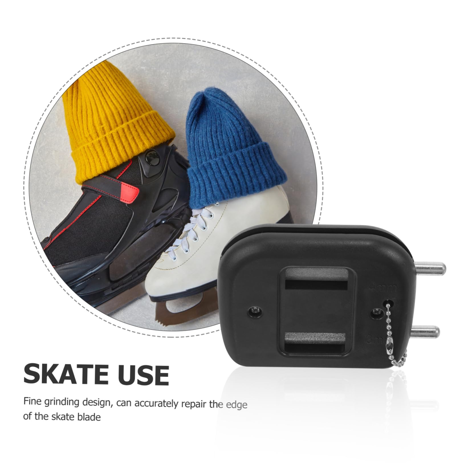 Toddmomy 5pièces Affûteur De Lames De Patin à Glace Pratique Outil De Meulage Compact Diamant Pour Lames De Patins