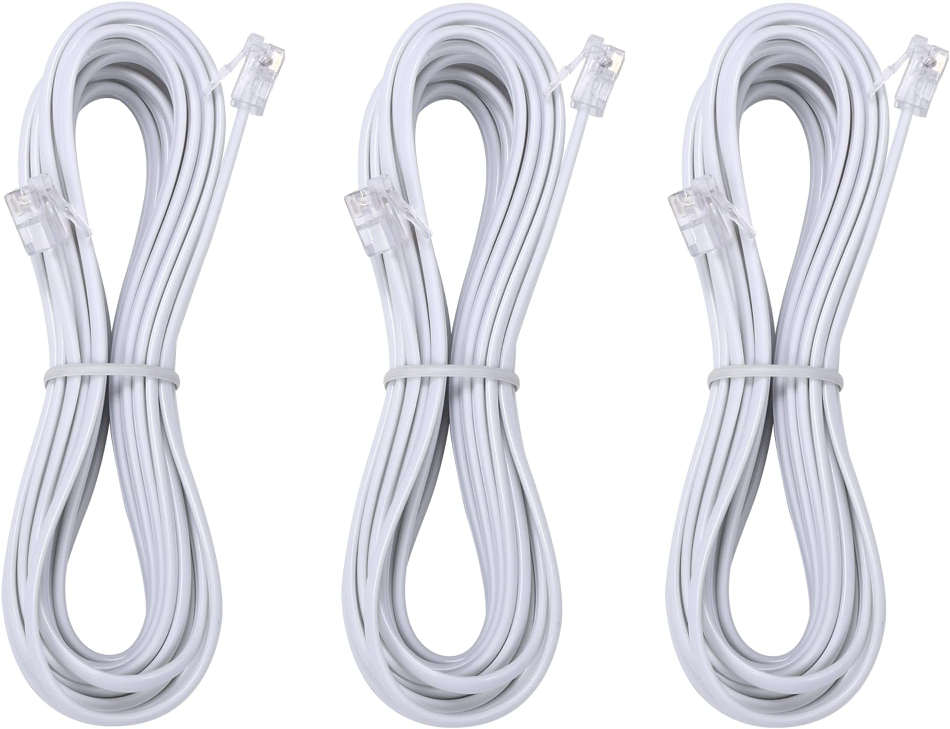 Telephone Line Cord - 6ft-White