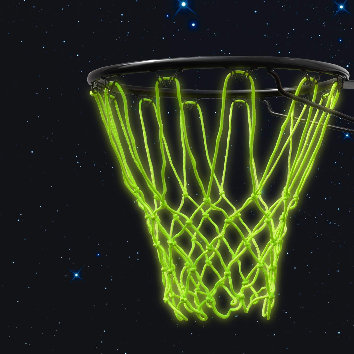 xiong chao geyu Premium Quality Glowing Basketball Net Replacement -All Weather Anti Whip, Fits Standard Indoor or Outdoor | 12 Loop Basketball Net