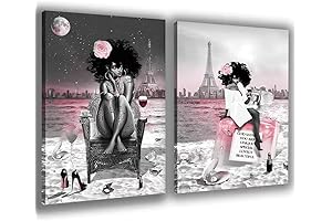 Pink Pictures for Bedroom Wall Decor: Serene African American Wall Art